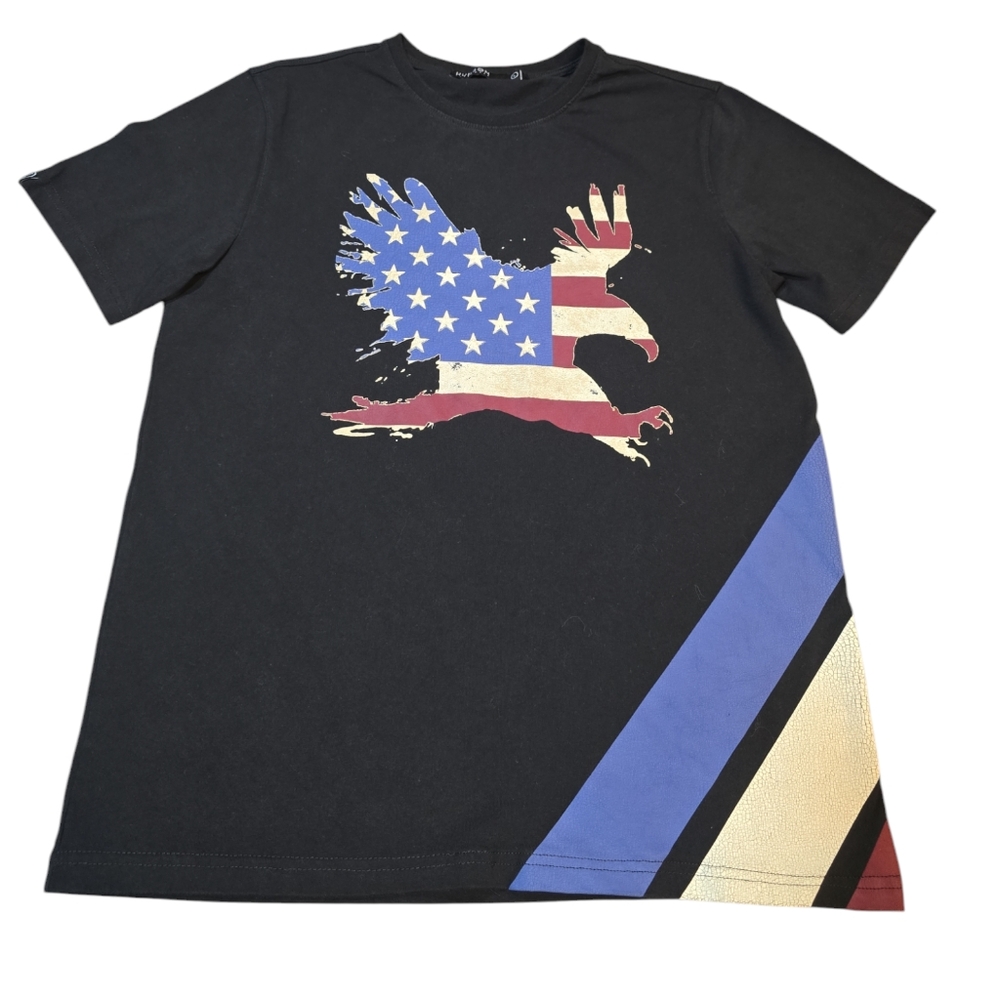 HUDSON Eagle Old Glory Tee Shirt - USA Flag L